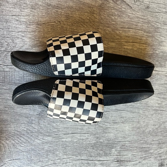 VANS Slide On Sandals Waffle Sole CHECKERBOARD Checkers Men's Size 12 - Picture 3 of 7